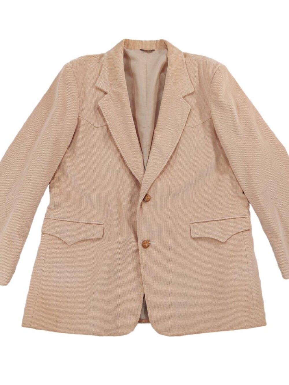 Pioneer Wear Corduroy Western Blazer Jacket Sz 46, Suede Elbow Patch, Yokes, USA